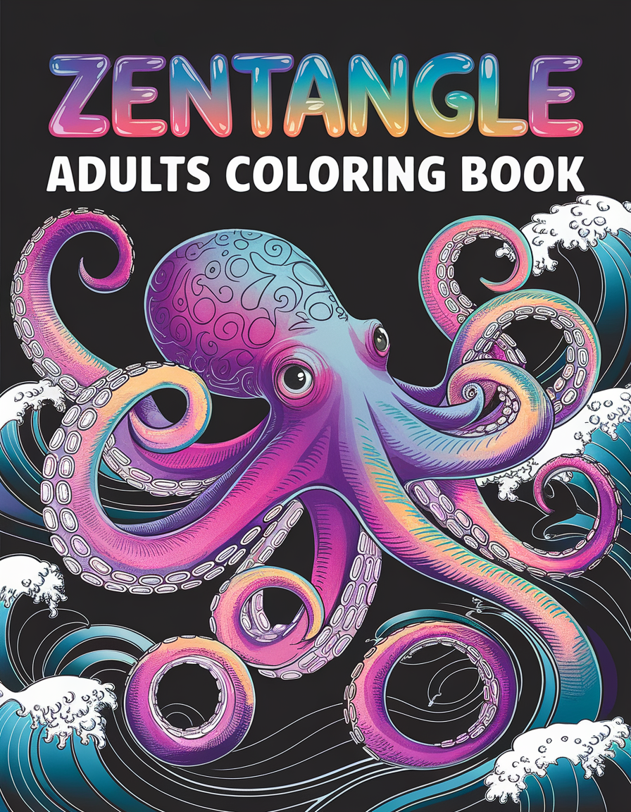 Zentangle Octopus Adult Coloring Book