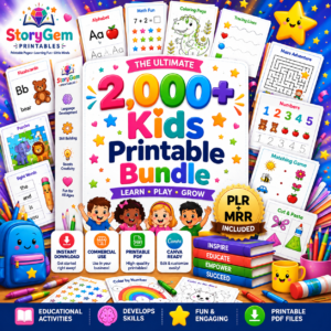 Kids Learning, Coloring & Activity Bundle
